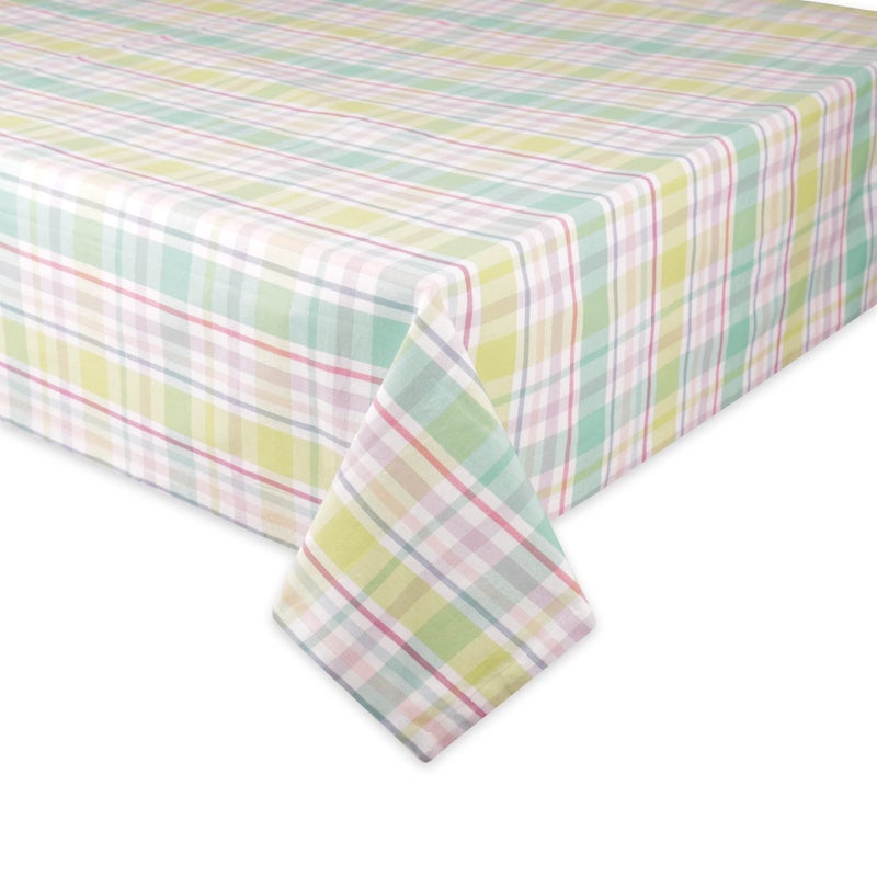 DII Spring Plaid Table Top Collection 100% Machine Washable Dress Up Your Table for Spring, Easter, Family Dinners, Picnics and Everyday, 60x84 - Image 2